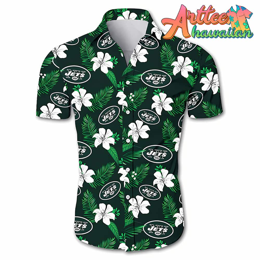 NFL New York Jets Hawaiian Shirt Flower Gift Gift For Fans Football Lover