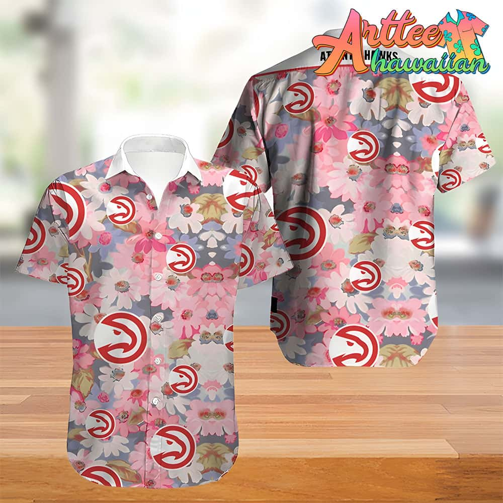 Nba Atlanta Hawks Tropical Flowers Hawaiian Shirt