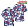 Nba Detroit Pistons Red White Hibiscus Hawaiian Shirt