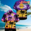 Nba Los Angeles Lakers Purple Golden Palm Beach Hawaiian Shirt