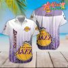 Nba Los Angeles Lakers Purple White Gradient Scratch Hawaiian Shirt