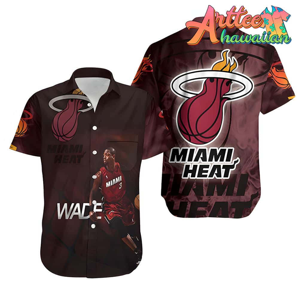 Nba Miami Heat Dwyane Wade 3 Running Legend Hawaiian Shirt