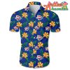 Nba Oklahoma City Thunder Gold Hibiscus Green Leaves Hawaiian Shirt