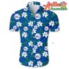 Nba Philadelphia 76ers White Hibiscus Flowers Green Leaves Hawaiian Shirt