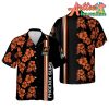 Nba Phoenix Suns Orange Black Tropical Flowers Hawaiian Shirt