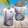 Nba Sacramento Kings Gray White Gradient Scratch Hawaiian Shirt