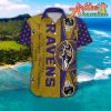 Nfl Baltimore Ravens Gold Purple Hawaiian Shirt 1