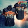 Nfl Chicago Bears Leaves In Orange Dark Blue Hawaiian Shirt