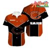 Nfl Chicago Bears Nice Orange Dark Blue Hawaiian Shirt