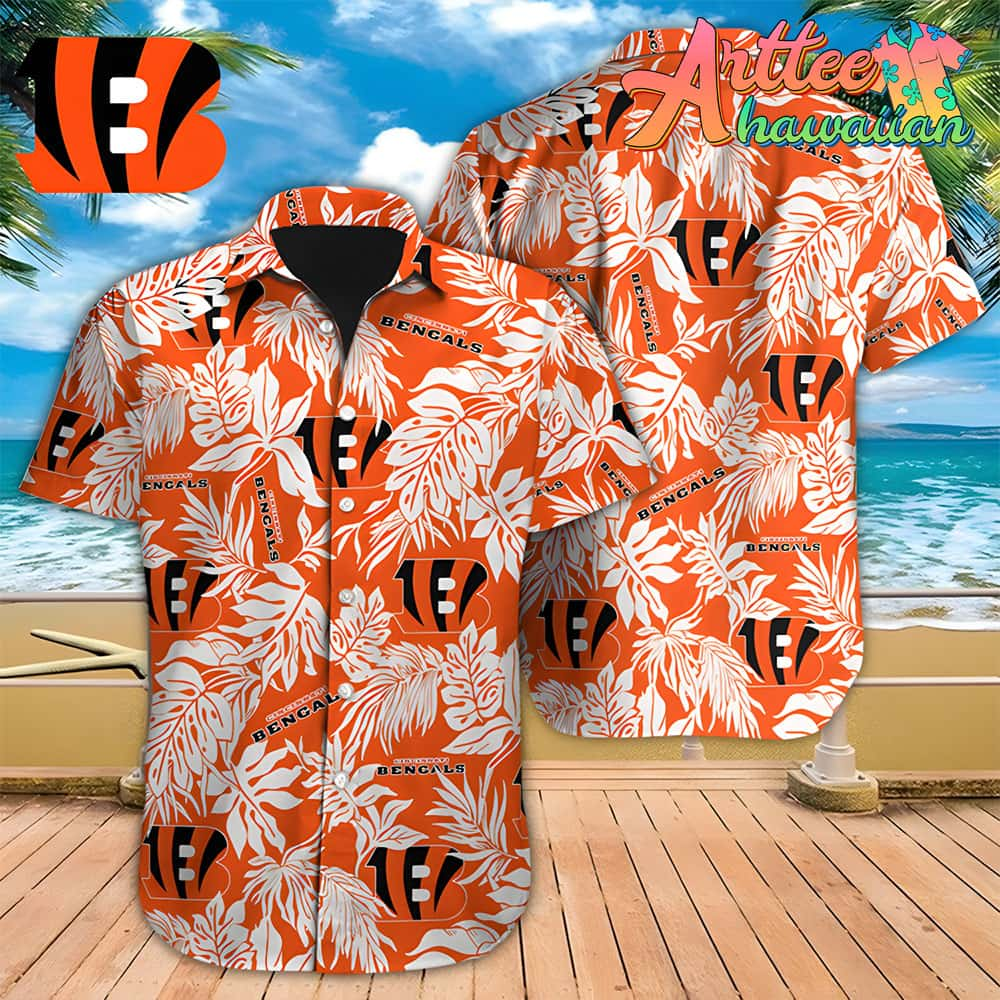 Nfl Cincinnati Bengals Tropical Leafs Hawaiian Shirt