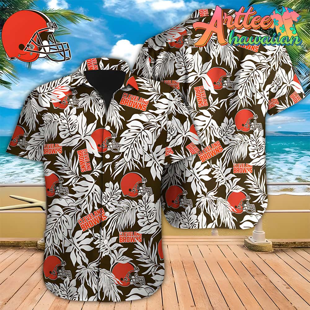 Nfl Cleveland Browns Tropical Leafs Hawaiian Shirt