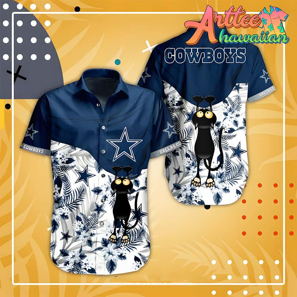 Nfl Dallas Cowboys Black Cat Want To Pulling Star Hawaiian Shirt