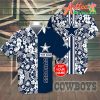 Nfl Dallas Cowboys Custom Name White Flower Blue Hawaiian Shirt