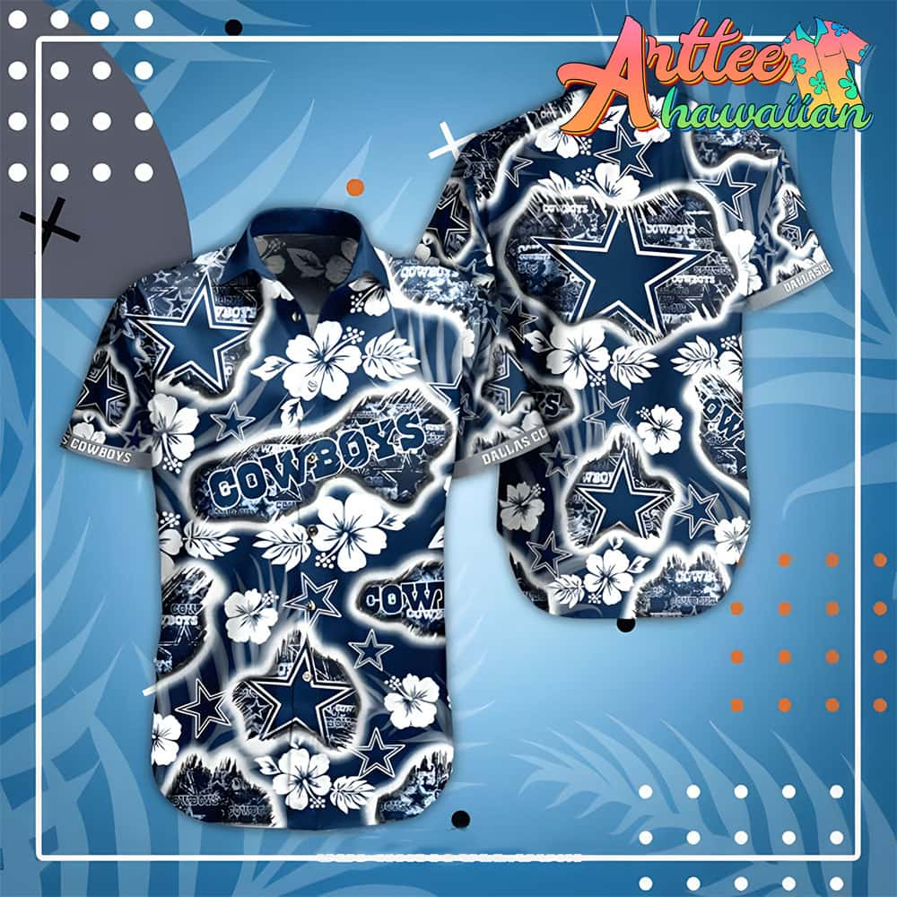 Nfl Dallas Cowboys Smell White Flower Hawaiian Shirt