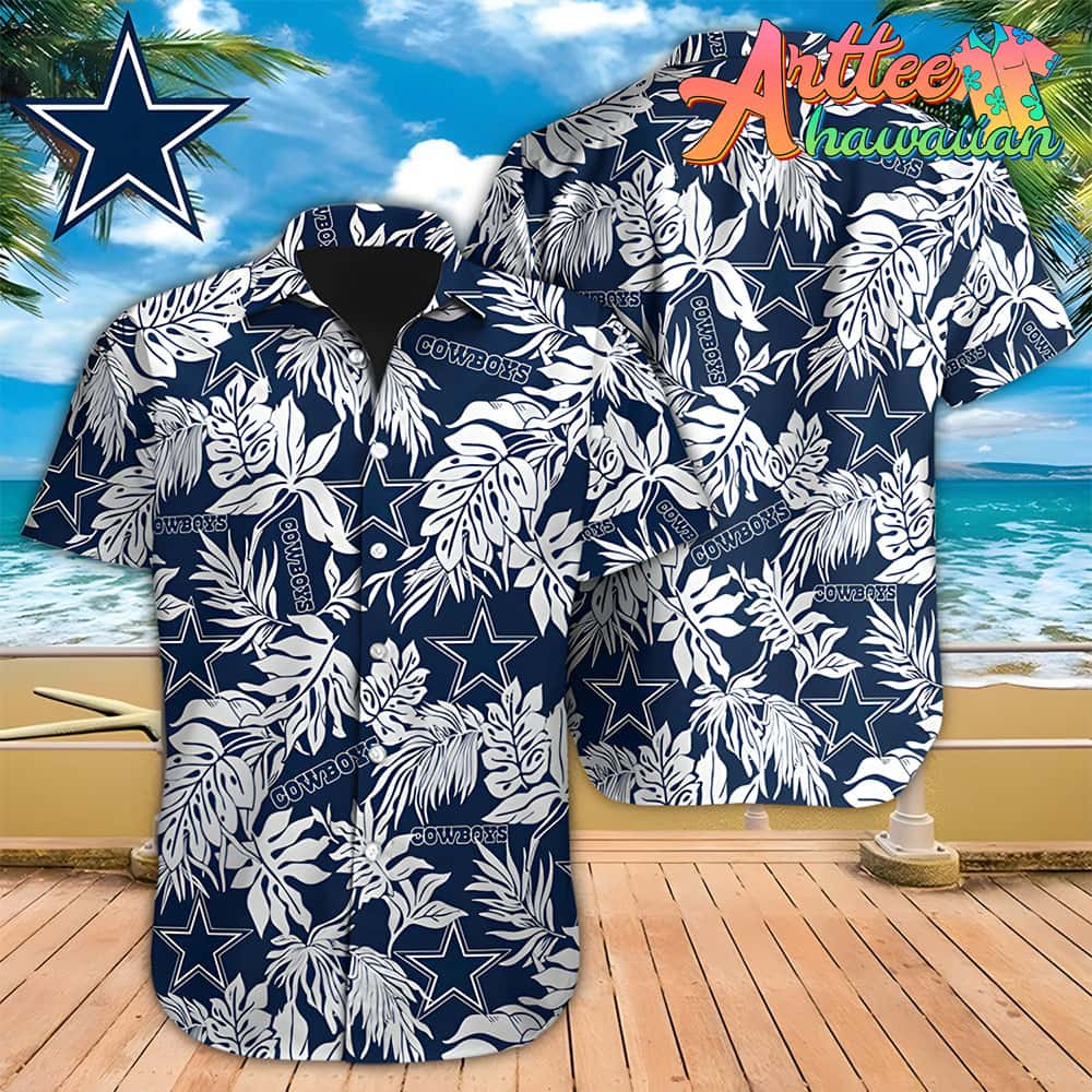 Nfl Dallas Cowboys Tropical Leafs Hawaiian Shirt