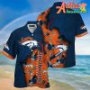 Nfl Denver Broncos Navy Blue Orange Hawaiian Shirt