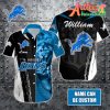 Nfl Detroit Lions Custom Name Special Half Tone Mascot Hawaiian Shirt