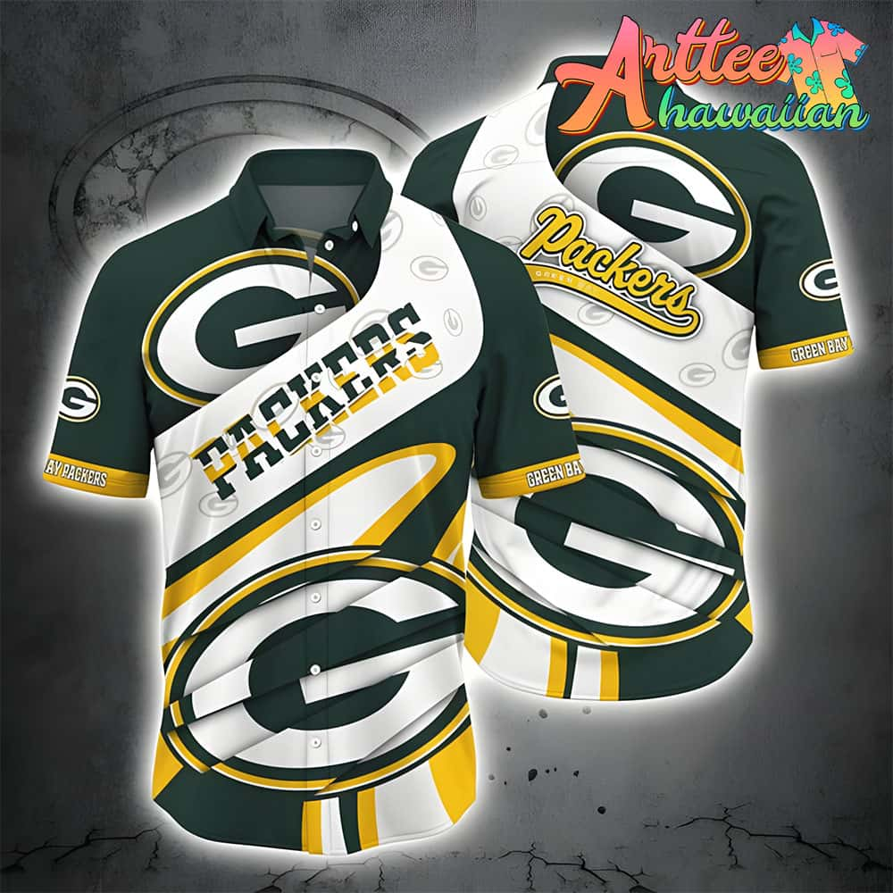 Nfl Green Bay Packers New White Fashion Hawaiian Shirt