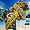 Nfl Green Bay Packers Yellow Cover Green Text Hawaiian Shirt