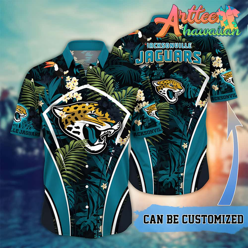 Nfl Jacksonville Jaguars Custom Name Flower Summer Tropical Hawaiian Shirt