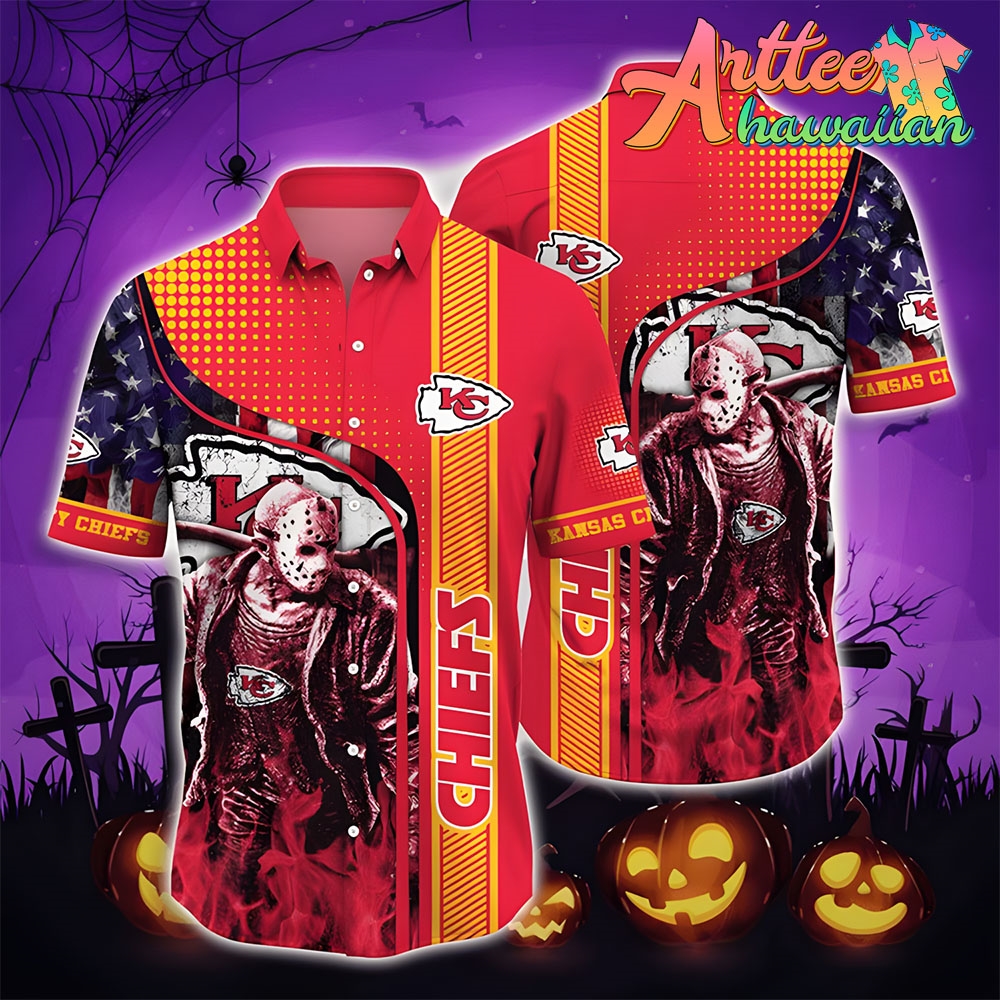 Nfl Kansas City Chiefs Jason Voorhees Halloween Hawaiian Shirt