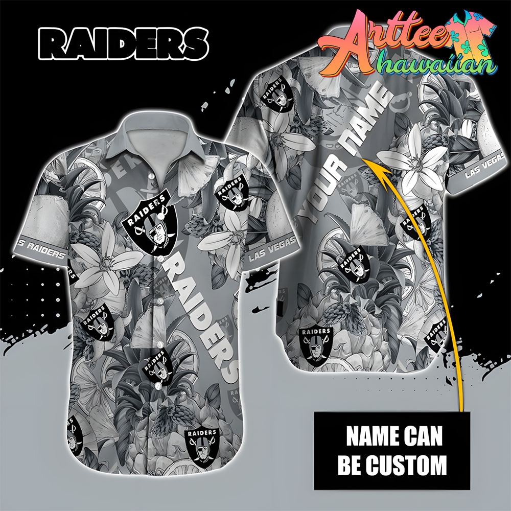 Nfl Las Vegas Raiders Custom Name Special Tropical Fruit Hawaiian Shirt