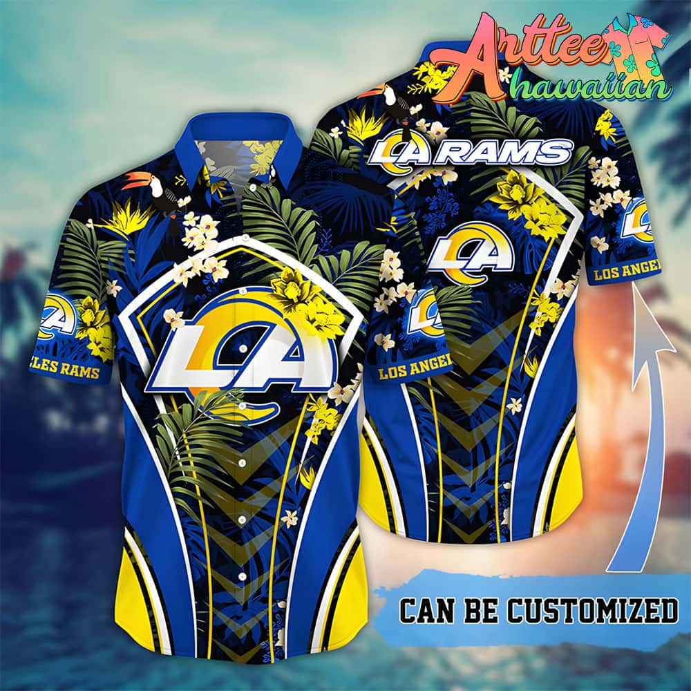 Nfl Los Angeles Rams Custom Name Flower Summer Tropical Hawaiian Shirt