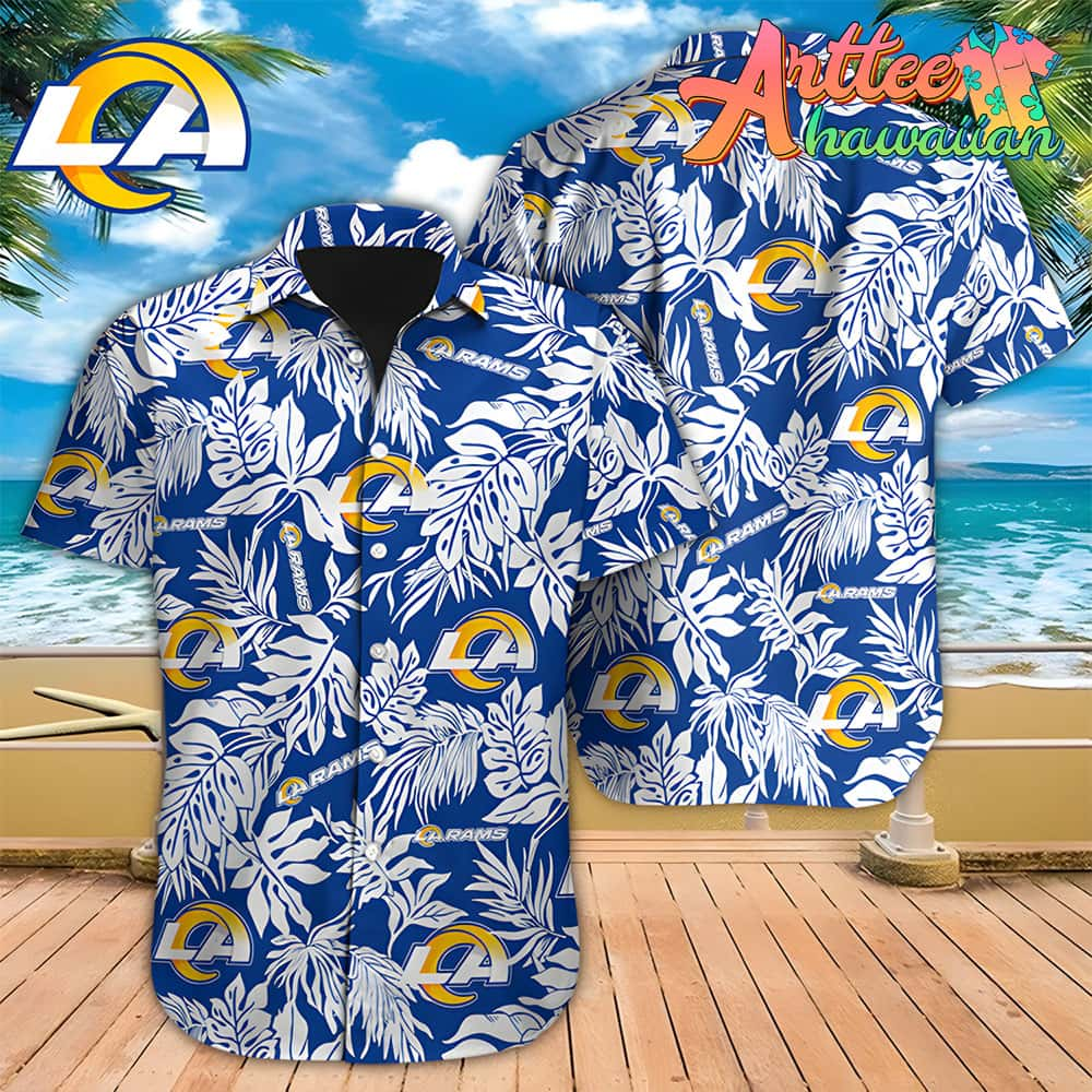 Nfl Los Angeles Rams Tropical Leafs Hawaiian Shirt