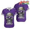 Nfl Minnesota Vikings Skull Purple Hawaiian Shirt