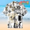 Nfl New Orleans Saints White Helmet Text Hawaiian Shirt