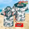 Nfl Philadelphia Eagles Custom Name Flower Skull Hawaiian Shirt