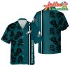 Nfl Philadelphia Eagles Green Flower Black Hawaiian Shirt