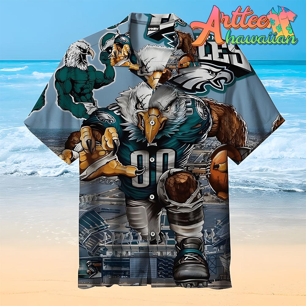 Nfl Philadelphia Eagles Mascot Version Hawaiian Shirt