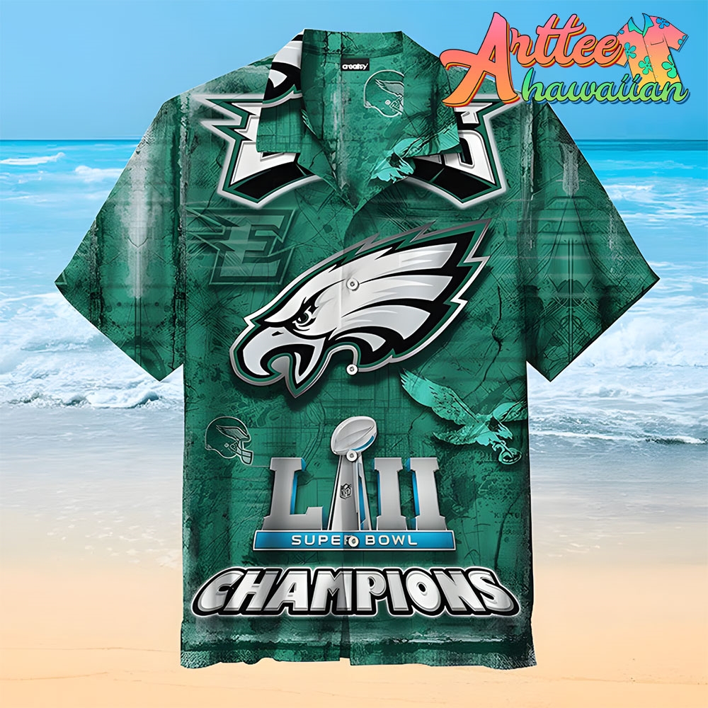 Nfl Philadelphia Eagles Super Bowl Champions Hawaiian Shirt