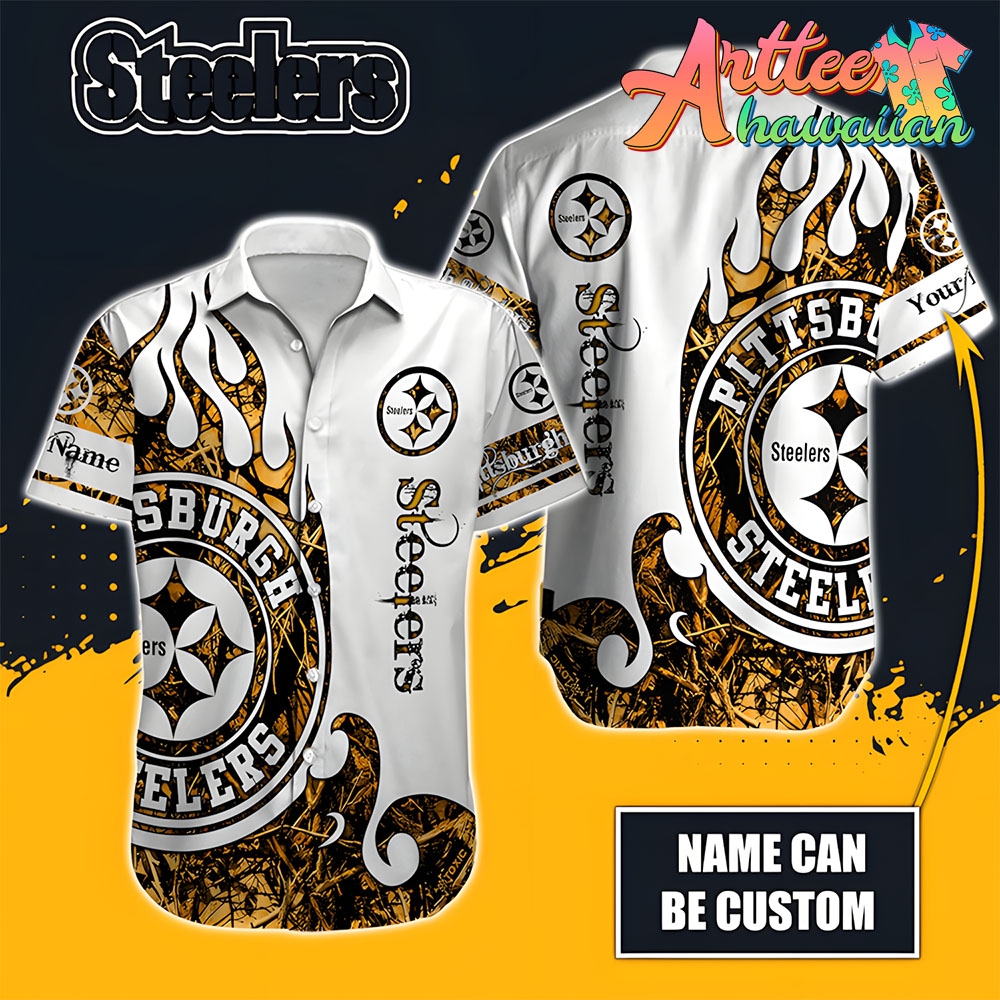 Nfl Pittsburgh Steelers Custom Name Realtree Hunting Hawaiian Shirt