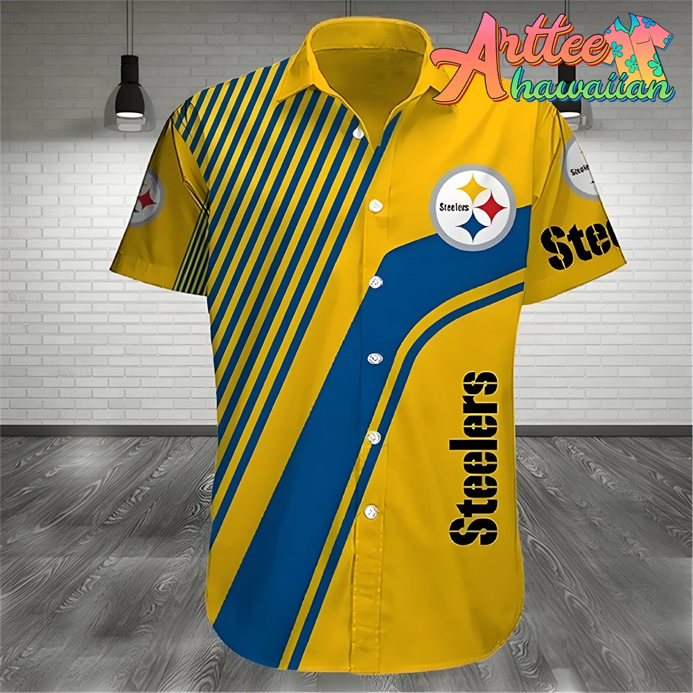 Nfl Pittsburgh Steelers Golden Blue Design Hawaiian Shirt