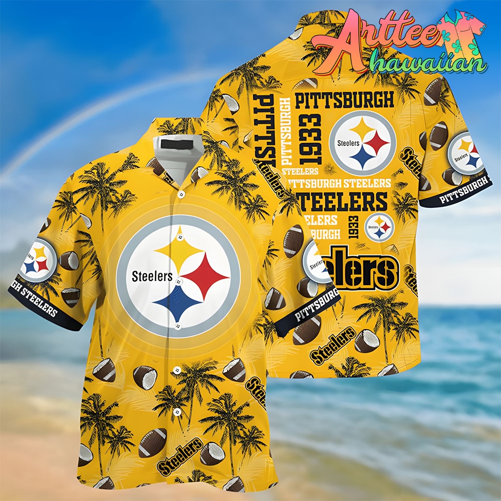 Nfl Pittsburgh Steelers Golden Coconut Rugby Hawaiian Shirt