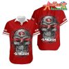 Nfl San Francisco 49ers Red Skull Rose Hawaiian Shirt