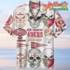 Nfl San Francisco 49ers White Skulls Edition Hawaiian Shirt