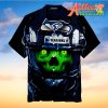 Nfl Seattle Seahawks Navy Green Skull Hawaiian Shirt