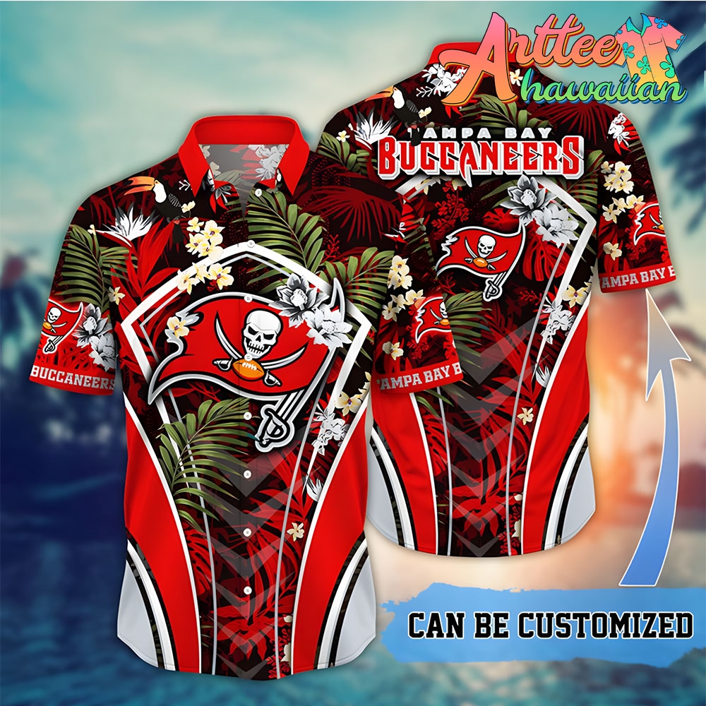 Nfl Tampa Bay Buccaneers Custom Name Flower Summer Tropical Hawaiian Shirt