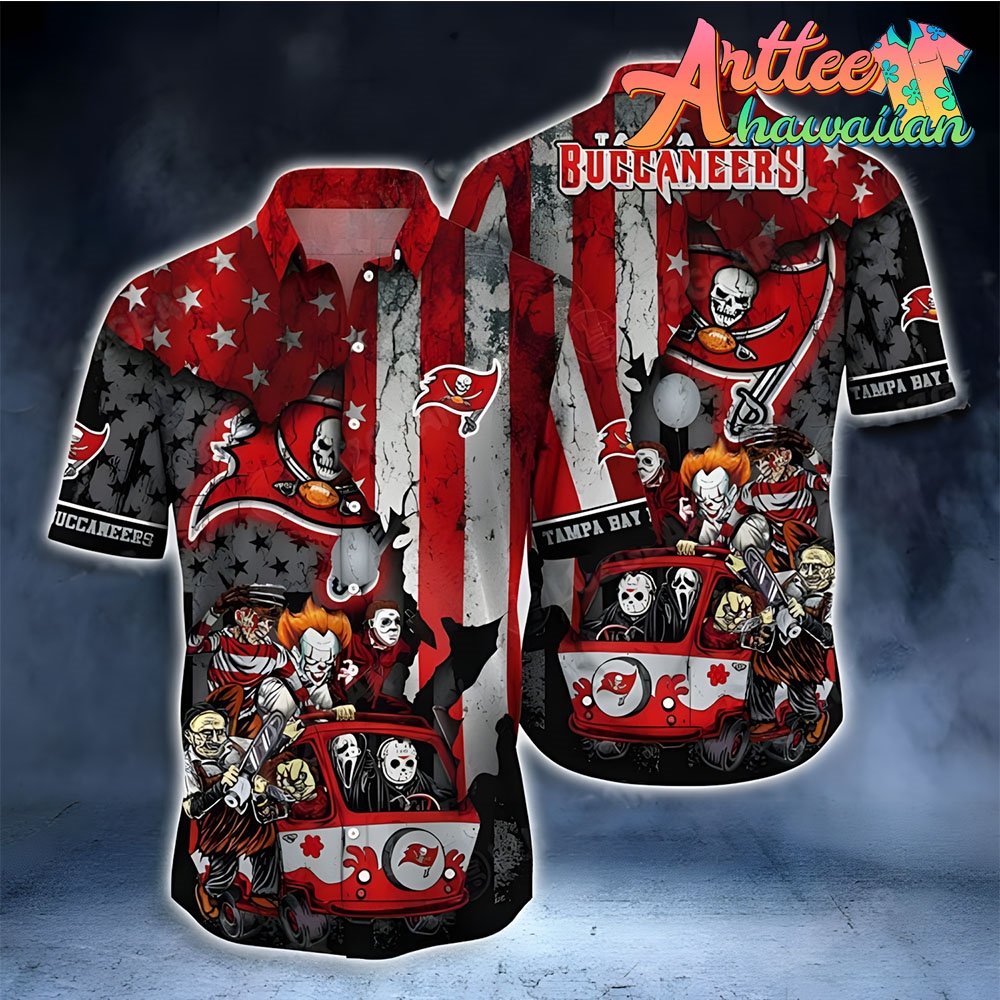 Nfl Tampa Bay Buccaneers Red Halloween Hawaiian Shirt