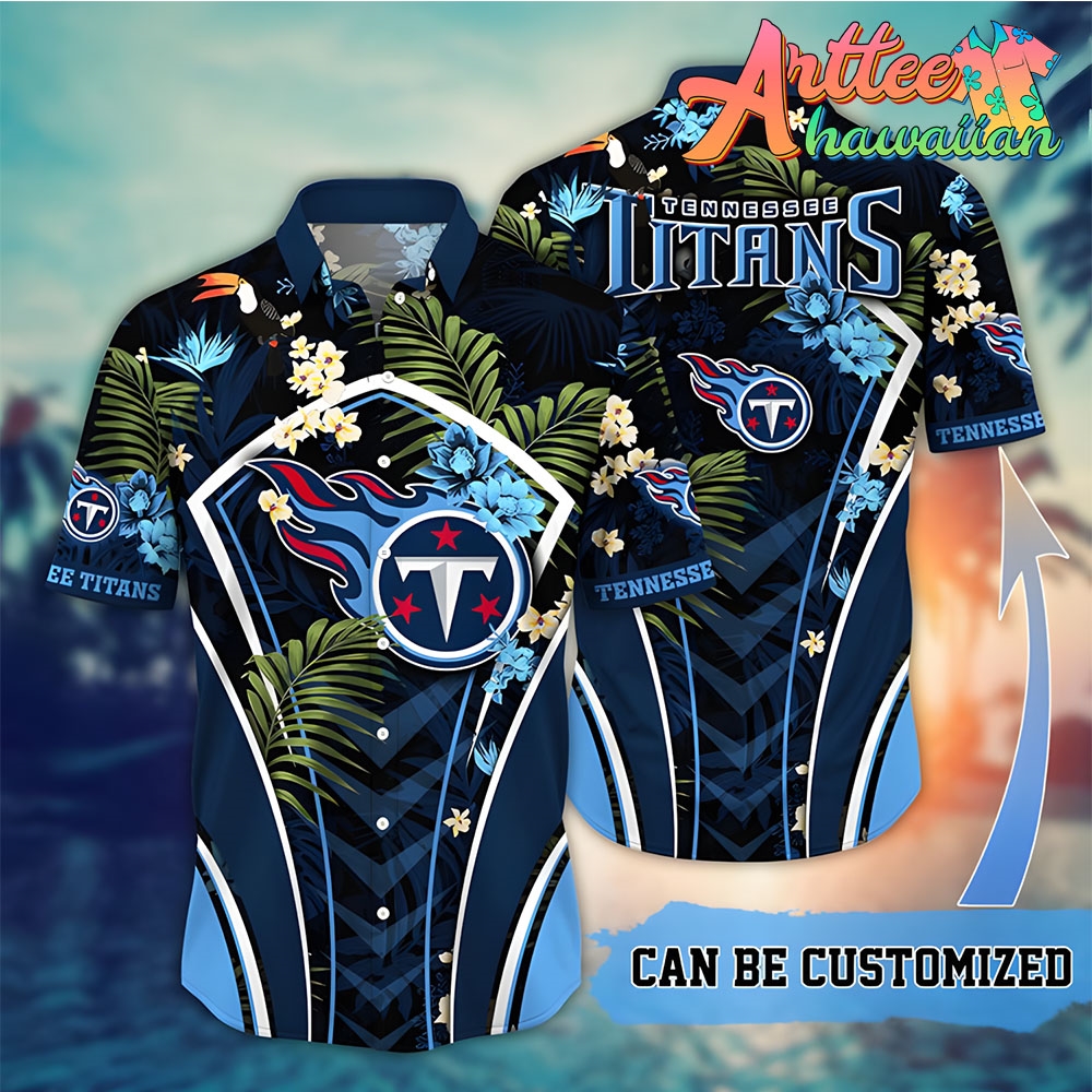 Nfl Tennessee Titans Custom Name Flower Summer Tropical Hawaiian Shirt