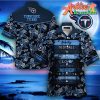 Nfl Tennessee Titans Flowers Navy Blue Hawaiian Shirt