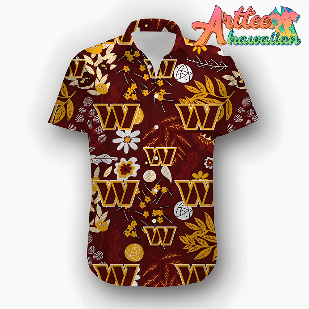 Nfl Washington Commanders Aloha Version Hawaiian Shirt