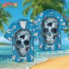 Logo Team NFL Carolina Panthers Sugar Skull Hawaiian Shirt Style Summer Sport Hawaiian Shirt