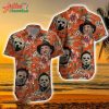 Logo Team NFL Chicago Bears Horror Halloween And Flower Hawaiian Shirt Style Summer Sport Hawaiian Shirt