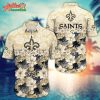 Logo Team NFL New Orleans Saints Flower Floral Hawaiian Shirt Style Summer Sport Hawaiian Shirt