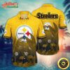 Logo Team NFL Pittsburgh Steelers Flamingo And Palm Tree And Hawaiian Shirt Style Summer Sport Hawaiian Shirt