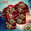 Logo Team NFL San Francisco 49ers Flower Floral Hawaiian Shirt Style Summer Sport Hawaiian Shirt